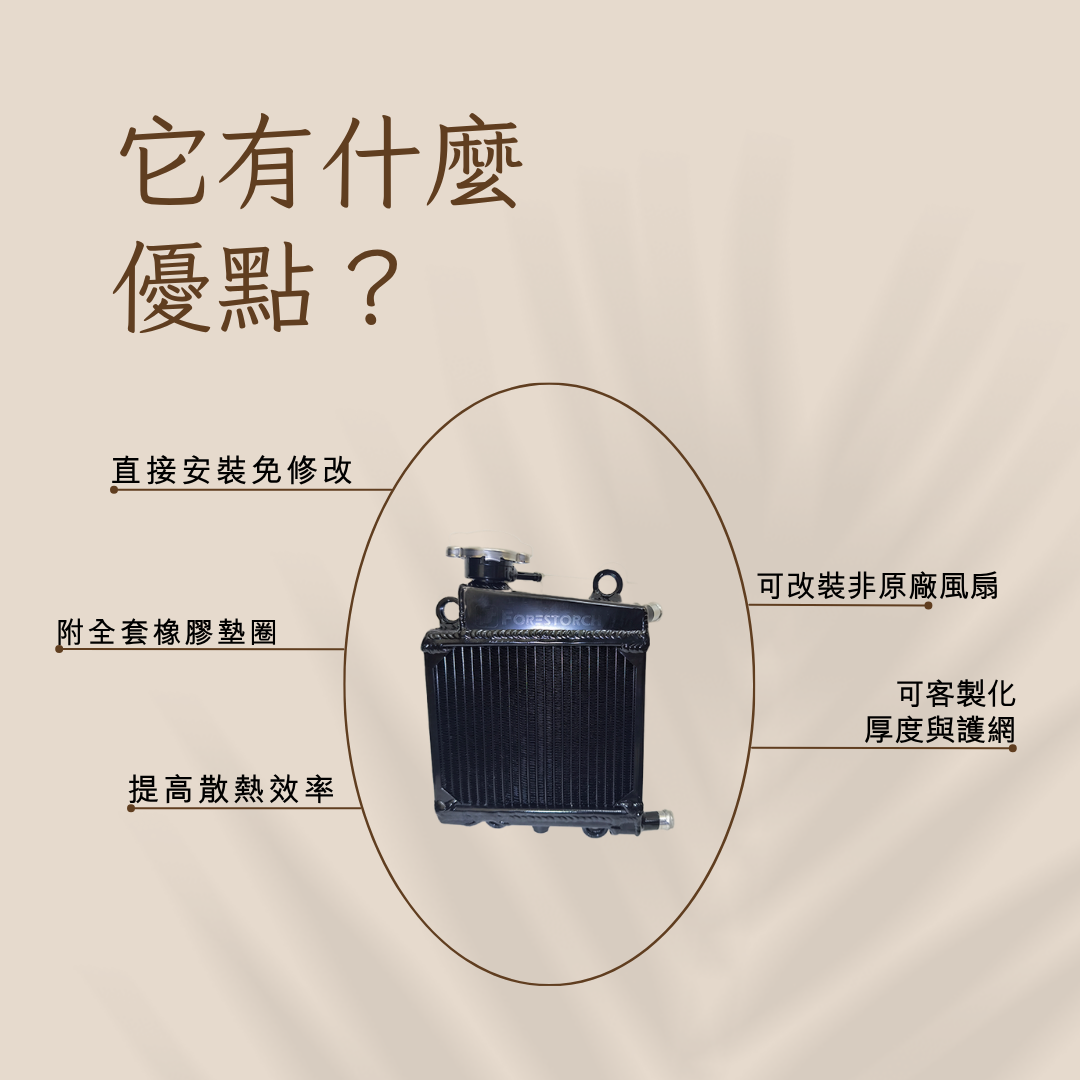 【YAMAHA】六代/七代 勁戰 CYGNUS GRYPHUS 全鋁合金加大水冷排水箱散熱器 - 2